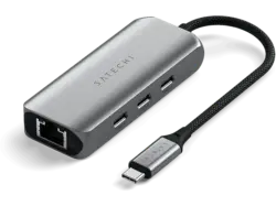 SATECHI ST-H3C25EM 4-in-1 USB-C-Hub mit 2,5 Gigabit Ethernet, Space Grau