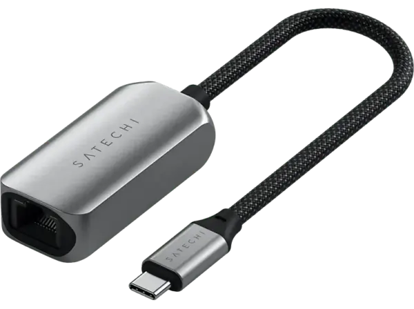 SATECHI USB-C 2.5 Gigabit Ethernet Adapter, Grau; USB-C zu Ethernet Adapter