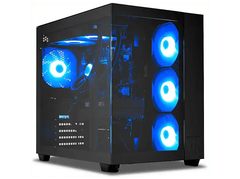 ERAZER 340069 TANK X15 Gaming PC, AMD Ryzen&trade; 7 7800X3D, 32 GB RAM, 2000 GB SSD, GeForce RTX&trade; 5070, Windows 11 Home, Schwarz