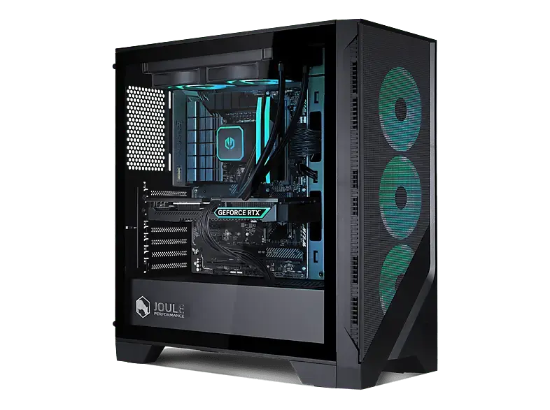 JOULEPERFORMANCE L1141171 Gaming PC, AMD Ryzen 7 7800X3D, 32 GB RAM, 1000 GB SSD, Radeon&trade; RX 9060 XT, Windows 11 Home, Schwarz