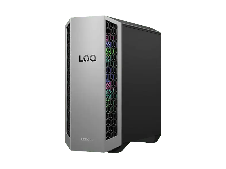 LENOVO LOQ Tower 26ADR10 Gaming PC, AMD Ryzen&trade; 7 8745HX, 16 GB RAM, 1000 GB SSD, GeForce RTX&trade; 5060, Windows 11 Home, Luna Grey (Frontblende), Eclipse Black (Geh&auml;use)