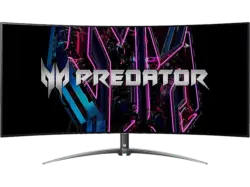 ACER Predator X45 44,5 Zoll Curved Gaming Monitor, QHD, 0,01 ms Reaktionszeit, 150 cd/m&sup2;, 100 Hz, Schwarz