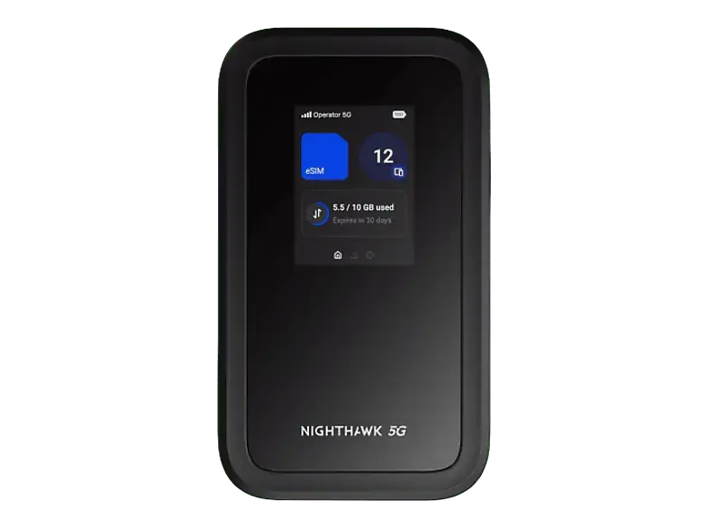 NETGEAR Nighthawk 5G M7 Mobile WiFi 7 Hotspot Router mit eSIM, Schwarz