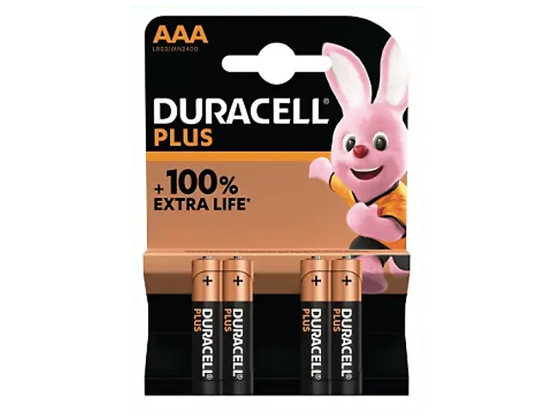 Duracell Plus Power Micro AAA, 4er-Pack; Batterie