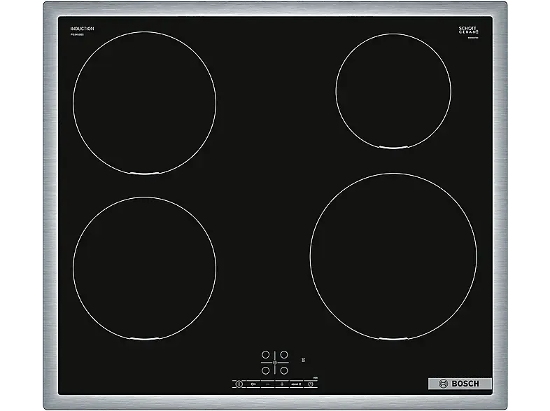 Bosch PIE645BB5E Induktionskochfeld (583 mm breit, 4 Kochfelder, Glaskeramik, Autarkes Kochfeld)