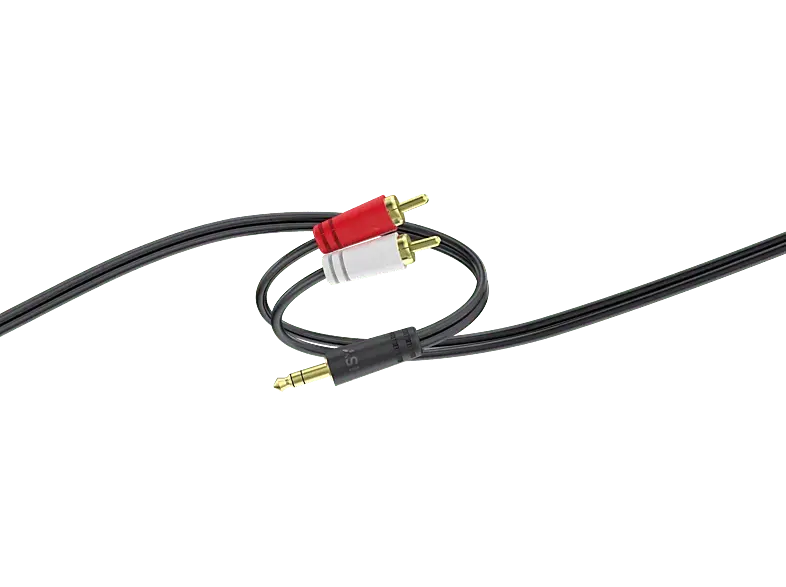 ISY IAU-1013 Audiokabel 3,5 mm Klinkenstecker auf 2 x Cinch-Stecker, 1.5m