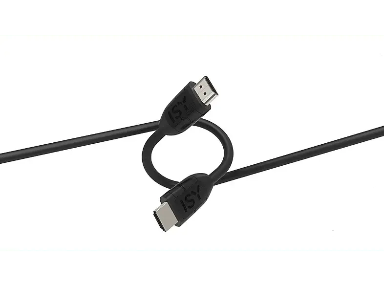 ISY IHD-9027 Full HD High Speed HDMI Kabel mit Ethernet, 1.5m, Schwarz; HDMI-Kabel