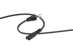 ISY ICP-5003 Euronetzkabel, 2-polig, 1.5 Meter, Schwarz