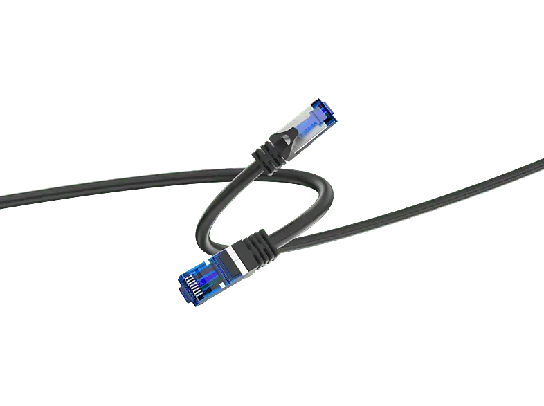 ISY IPC-1007 Netzwerkkabel, Cat 6a, 0.25 Meter, Schwarz