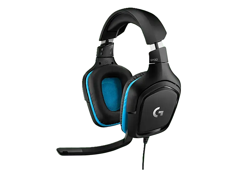LOGITECH G G432 Lightspeed, Kabelloses Gaming Headset, 7.1 Surround Sound, Lightsync RGB, Schwarz