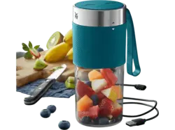 WMF K&Uuml;CHENminis Mix on the go, Wiederaufladbarer Akku Smoothie-Mixer (Petrol, 300 ml)