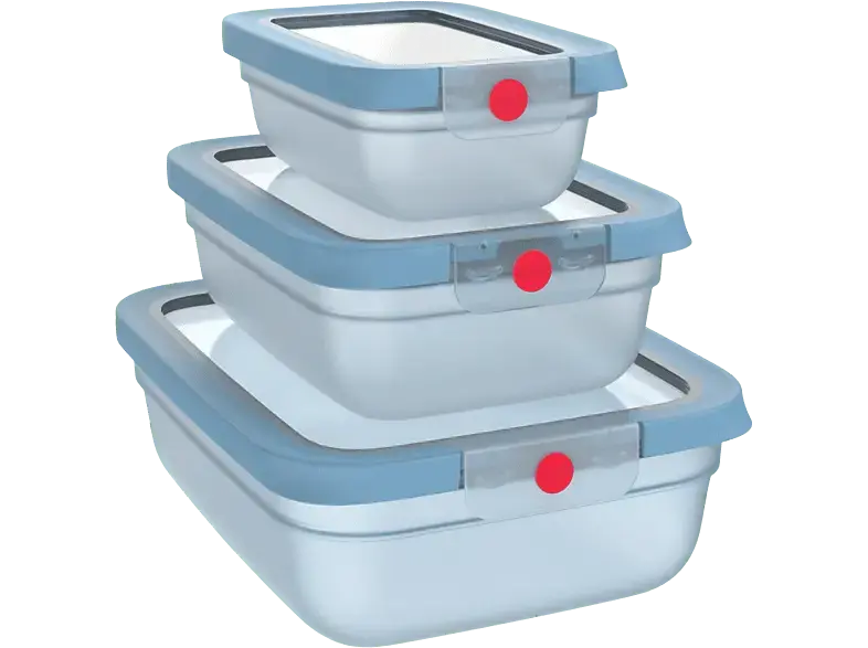 Emsa One Click Frischhaltedosen 3er, Blau