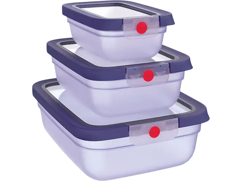 Emsa One Click Frischhaltedosen 3er, Violett