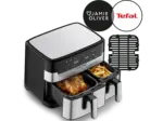 MediaMarkt Tefal EY90JD Jamie Oliver Dual Easy Fry Doppel-Hei&szlig;luftfritteuse 8,3 l, Silber - bis 15.08.2026