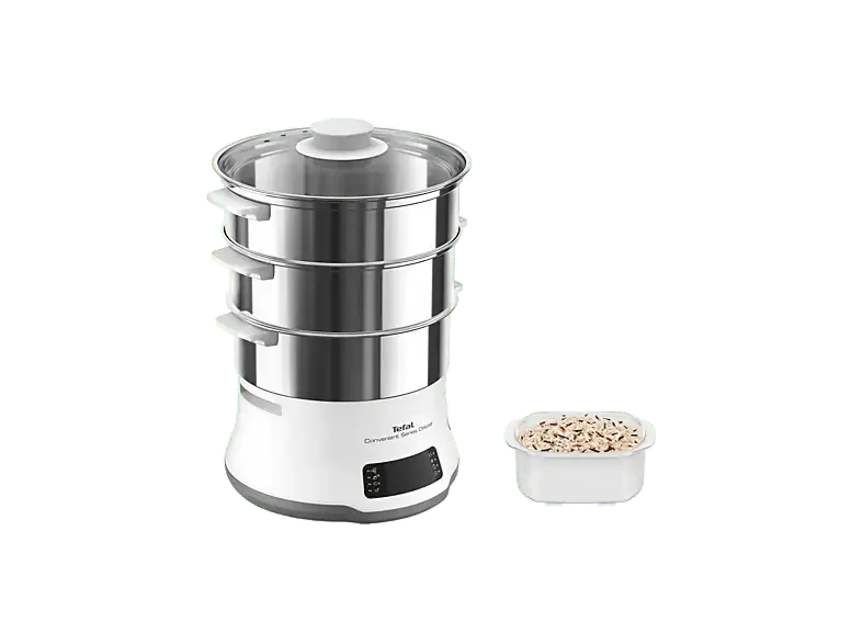 Tefal VC 502D Dampfgarer Convenient Series Deluxe Dampfgarer (900 Watt, 1,2 l, Wei&szlig;)