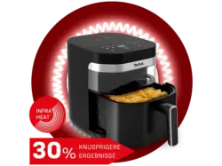 Tefal EY8328E0 Easy Fry Infrared Hei&szlig;luftfritteuse 7 l, 2020 Watt, Schwarz mit 5 Jahre Ger&auml;teschutz