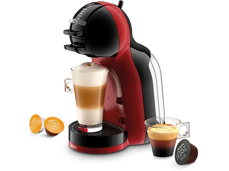 Krups KP123H Mini Me Kapselmaschine Black & Cherry Red