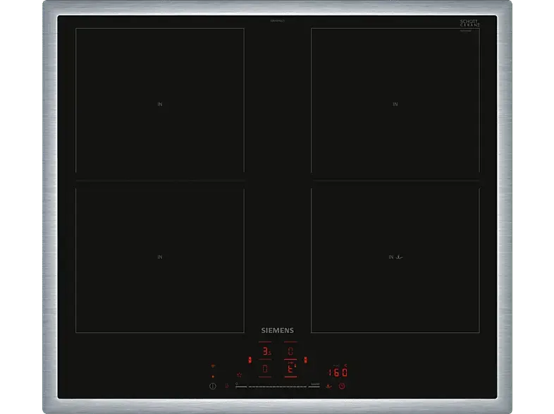 Siemens ED645HQC1E Induktionskochfeld (583 mm breit, 4 Kochfelder, Glaskeramik, Autarkes Kochfeld)