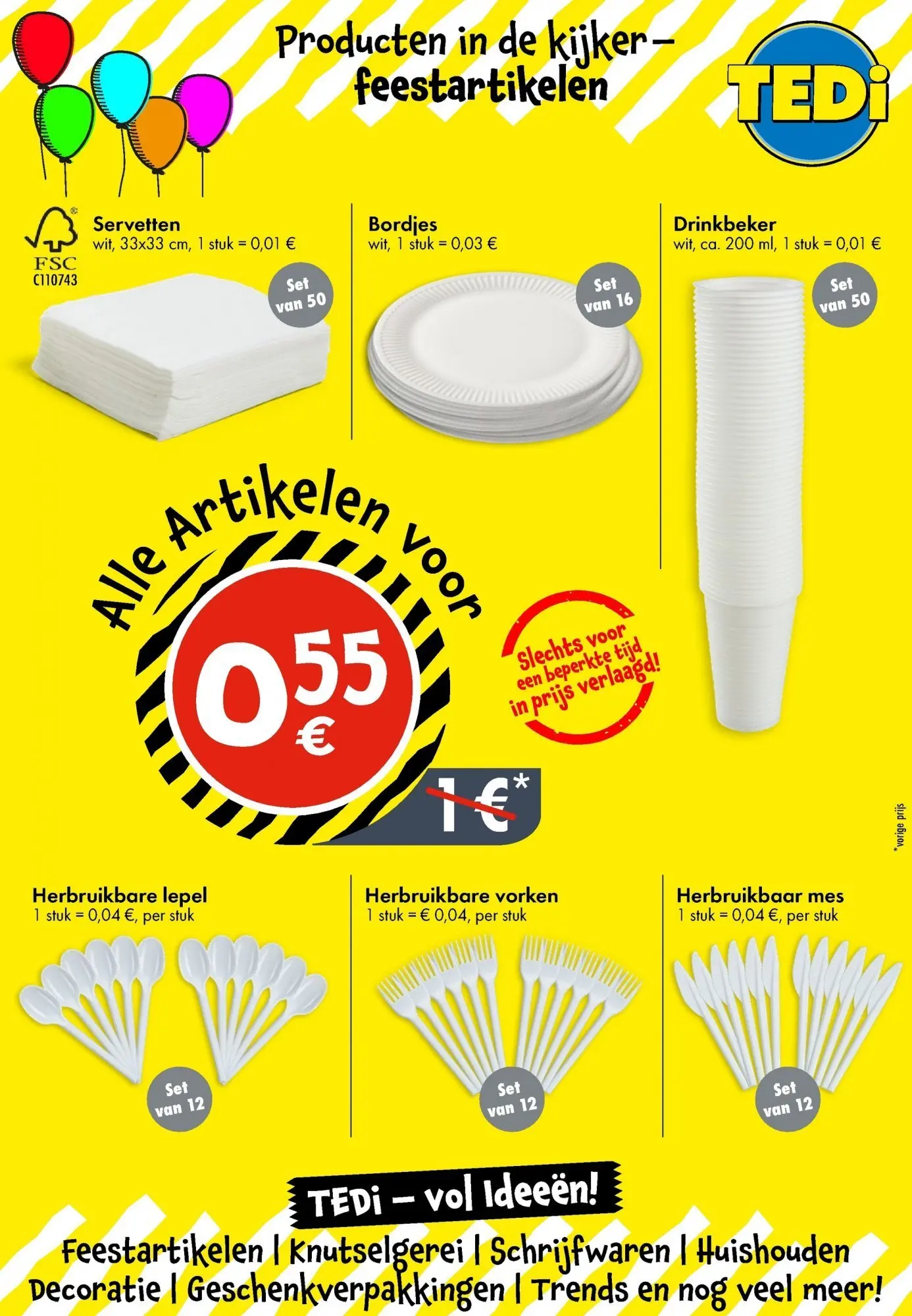 TEDi folder vanaf 15/02/2026 | Pagina: 5 | Producten: Feestartikelen, Mes