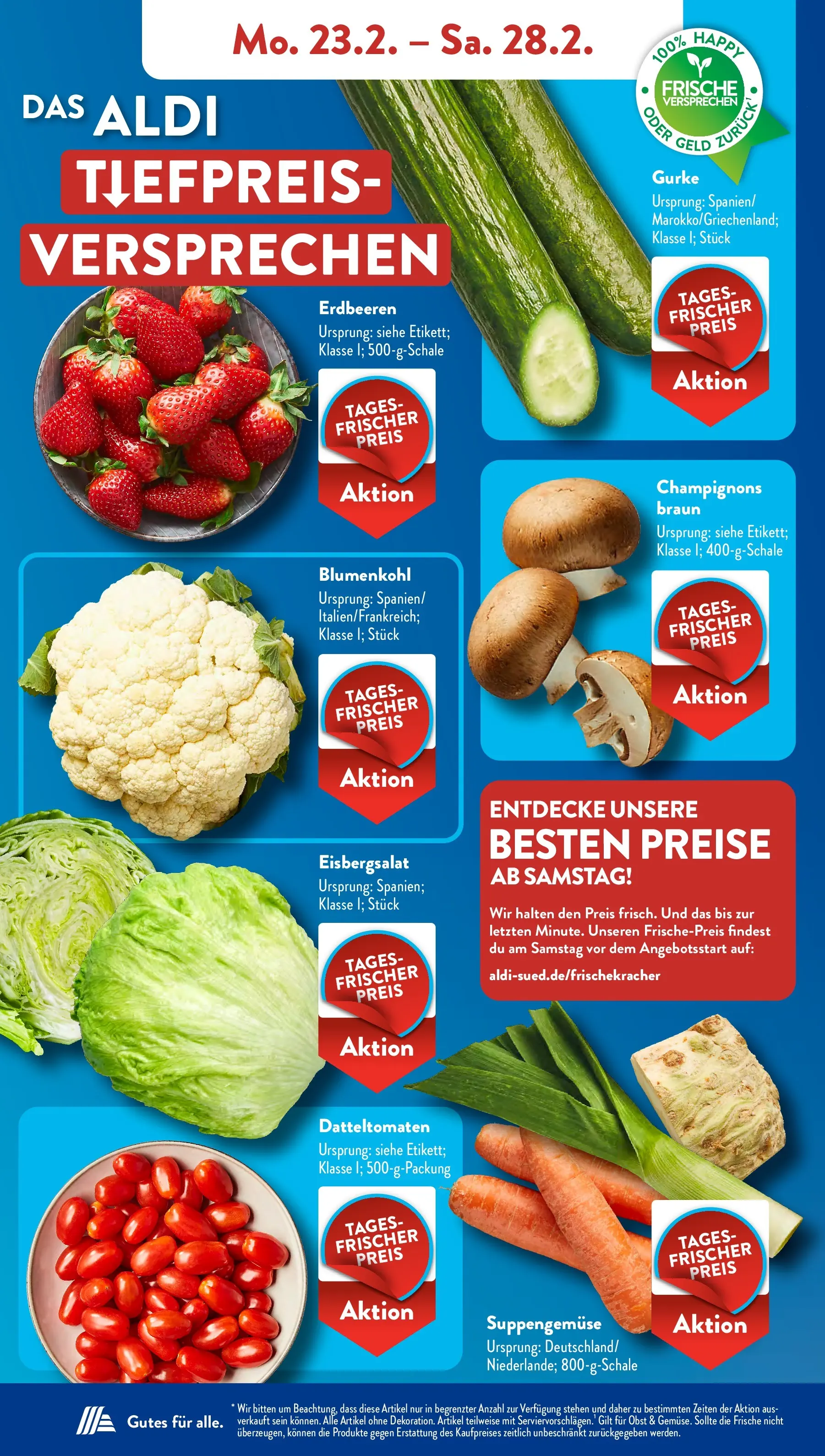 Aldi Süd Wochenangebote (ab 23.02.2026) zum Blättern | Seite: 4 | Produkte: Champignons, Obst, Blumenkohl, Erdbeeren