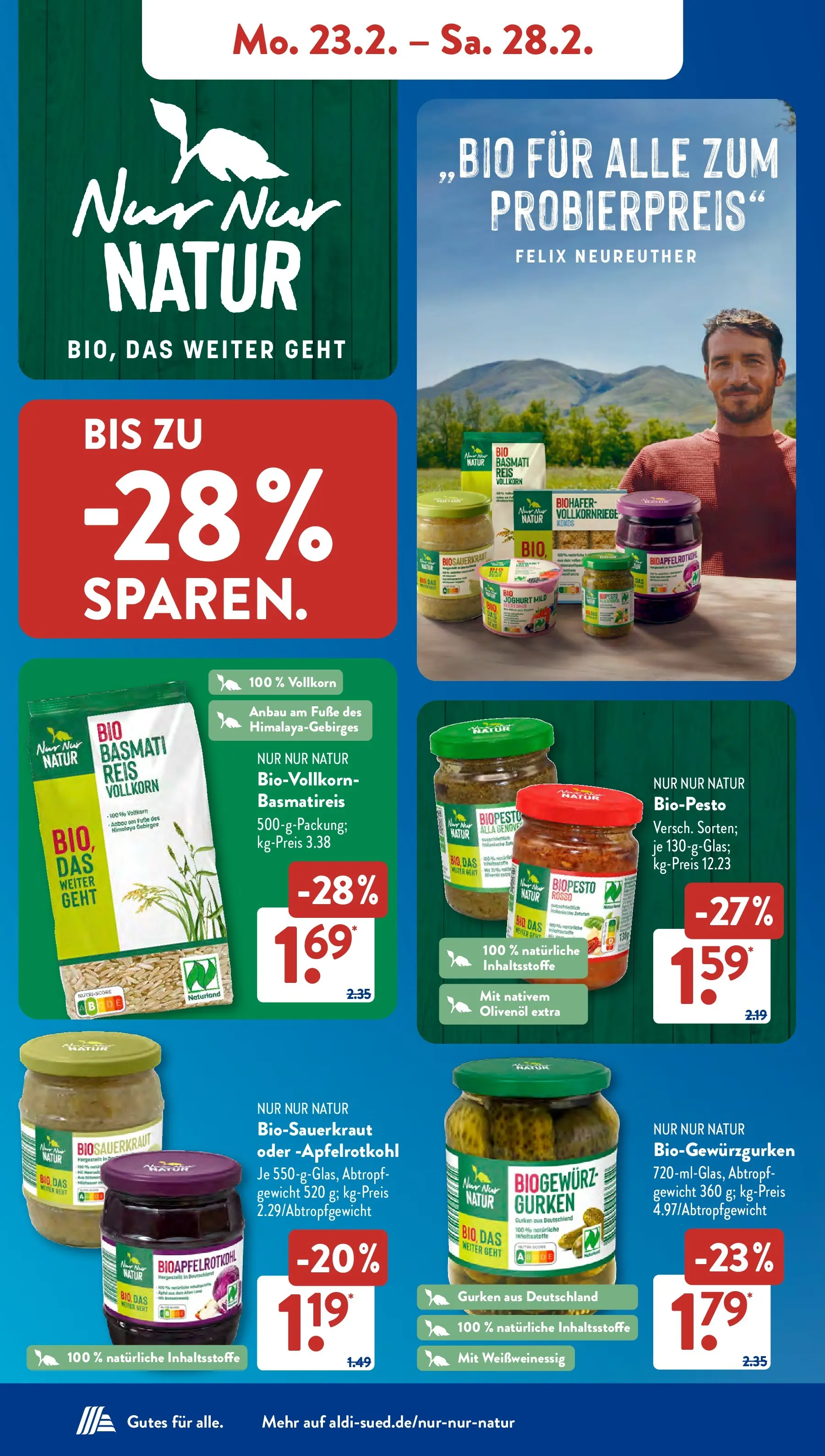 Aldi Süd Wochenangebote (ab 23.02.2026) zum Blättern | Seite: 8 | Produkte: Gewicht, Joghurt, Olivenol, Reis