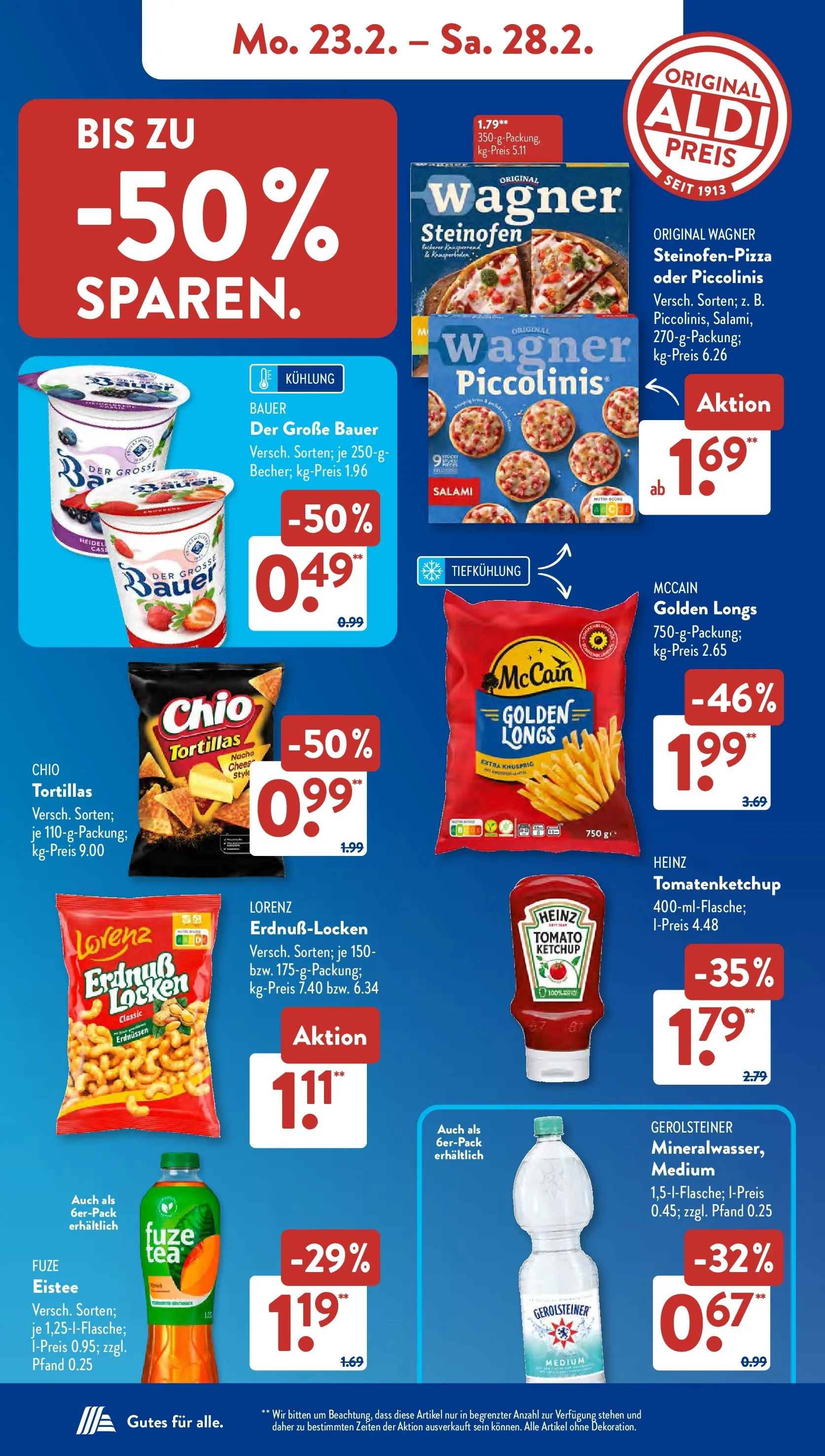 Aldi Süd Wochenangebote (ab 23.02.2026) zum Blättern | Seite: 10 | Produkte: McCain, Piccolinis, Salami, Ketchup