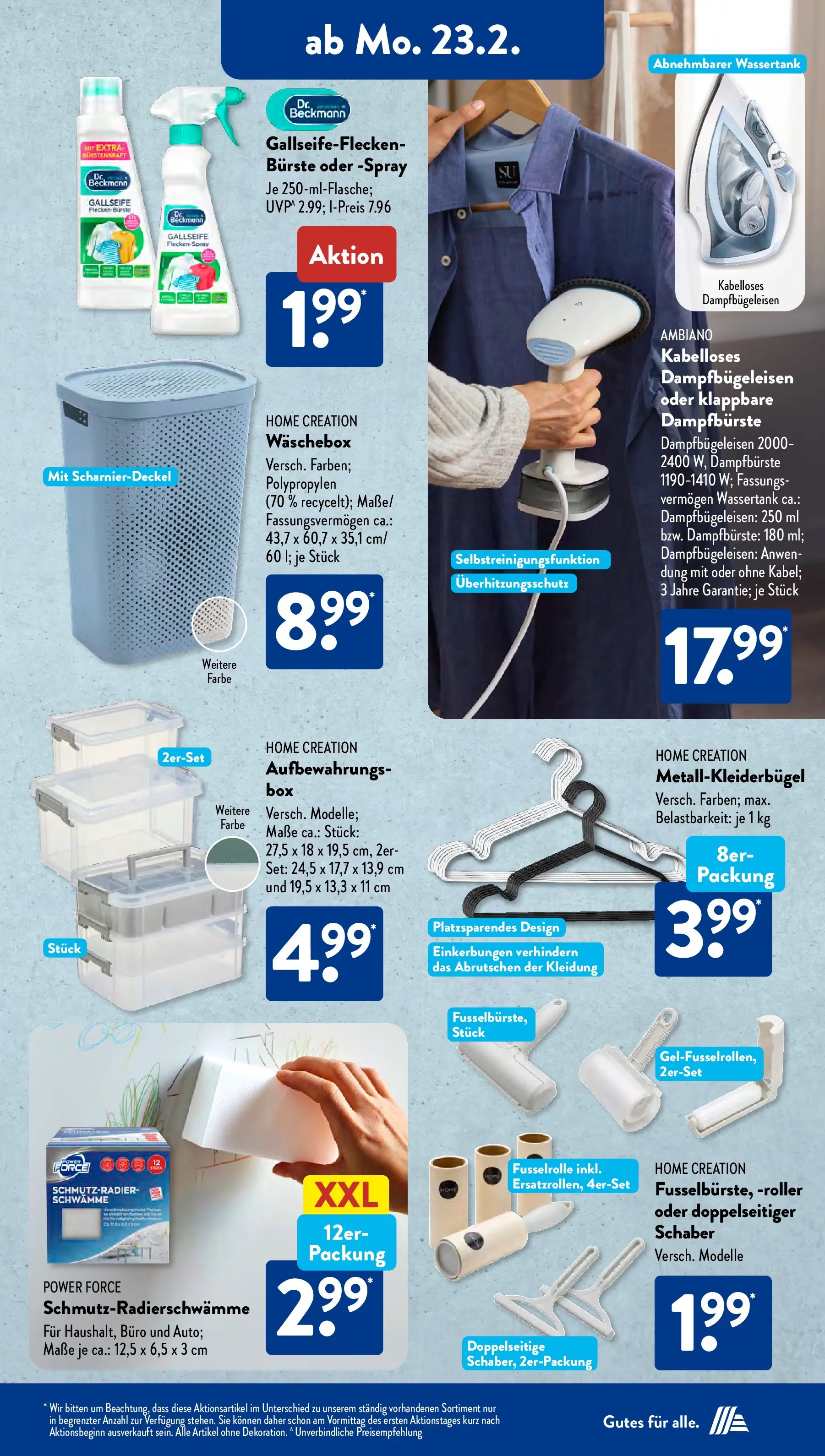 Aldi Süd Wochenangebote (ab 23.02.2026) zum Blättern | Seite: 13 | Produkte: Bürste, Home creation