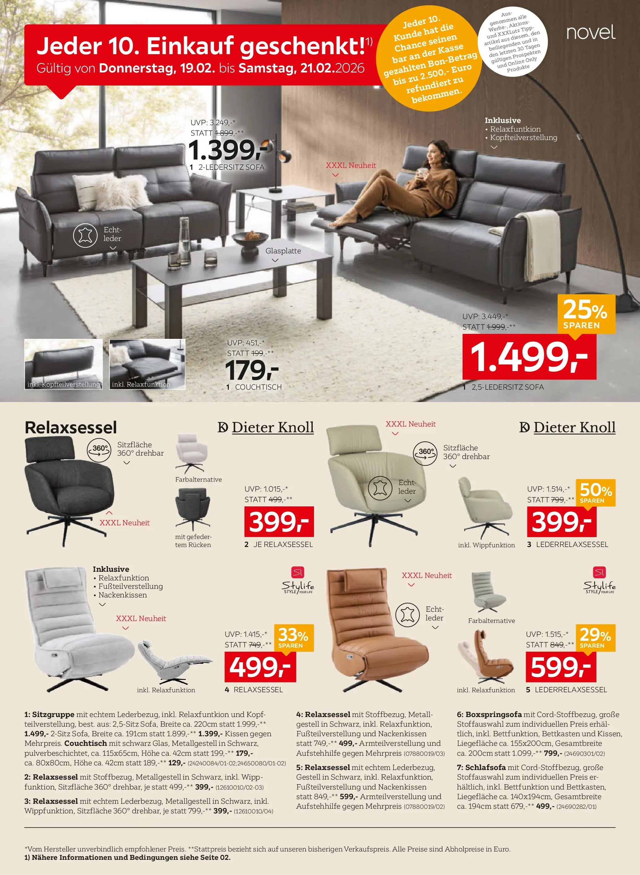 XXXLutz - Online Prospekt von 16.02.2026 - Aktuelle Angebote | Seite: 8 | Produkte: Kissen, Sofa, Couchtisch