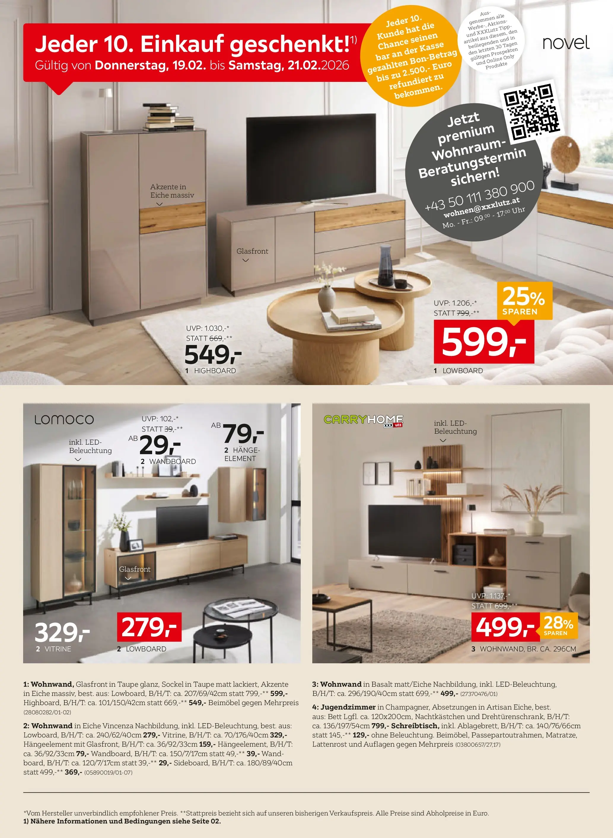 XXXLutz - Online Prospekt von 16.02.2026 - Aktuelle Angebote | Seite: 10 | Produkte: Uhr, Bett, Lattenrost