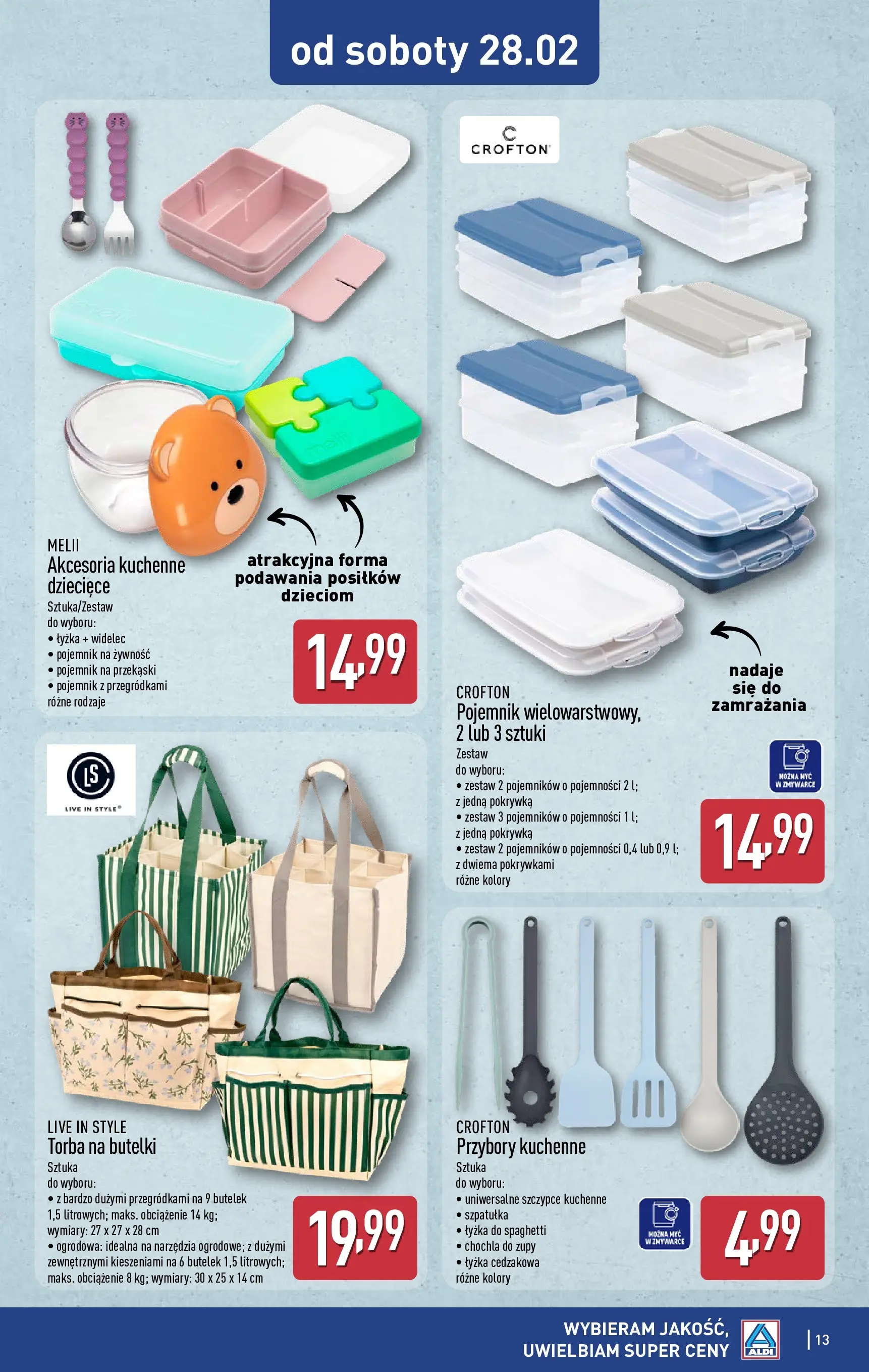 Aldi Gazetka - Hity od Środy i od Soboty od 25.02.2026 - Ulotka PDF, promocje | Strona: 13 | Produkty: Torba