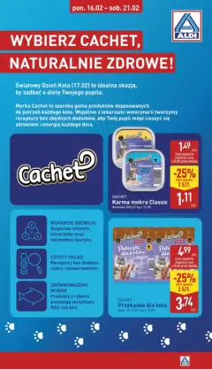 Pogląd oferty "Aldi Gazetka - Dzień kota" - ważna od 16.02.2026 Pogląd oferty "Aldi Gazetka - Dzień kota" - ważna od 16.02.2026