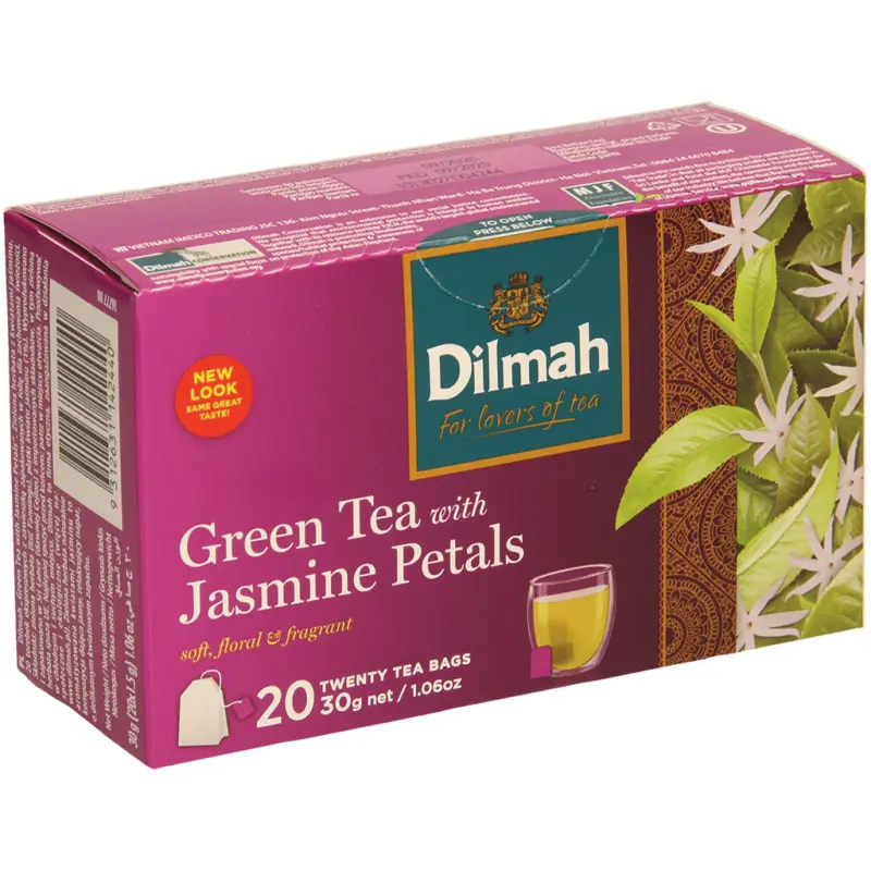 Aromatisierter gr&uuml;ner Tee mit Jasminbl&uuml;ten 20 x 1,5g