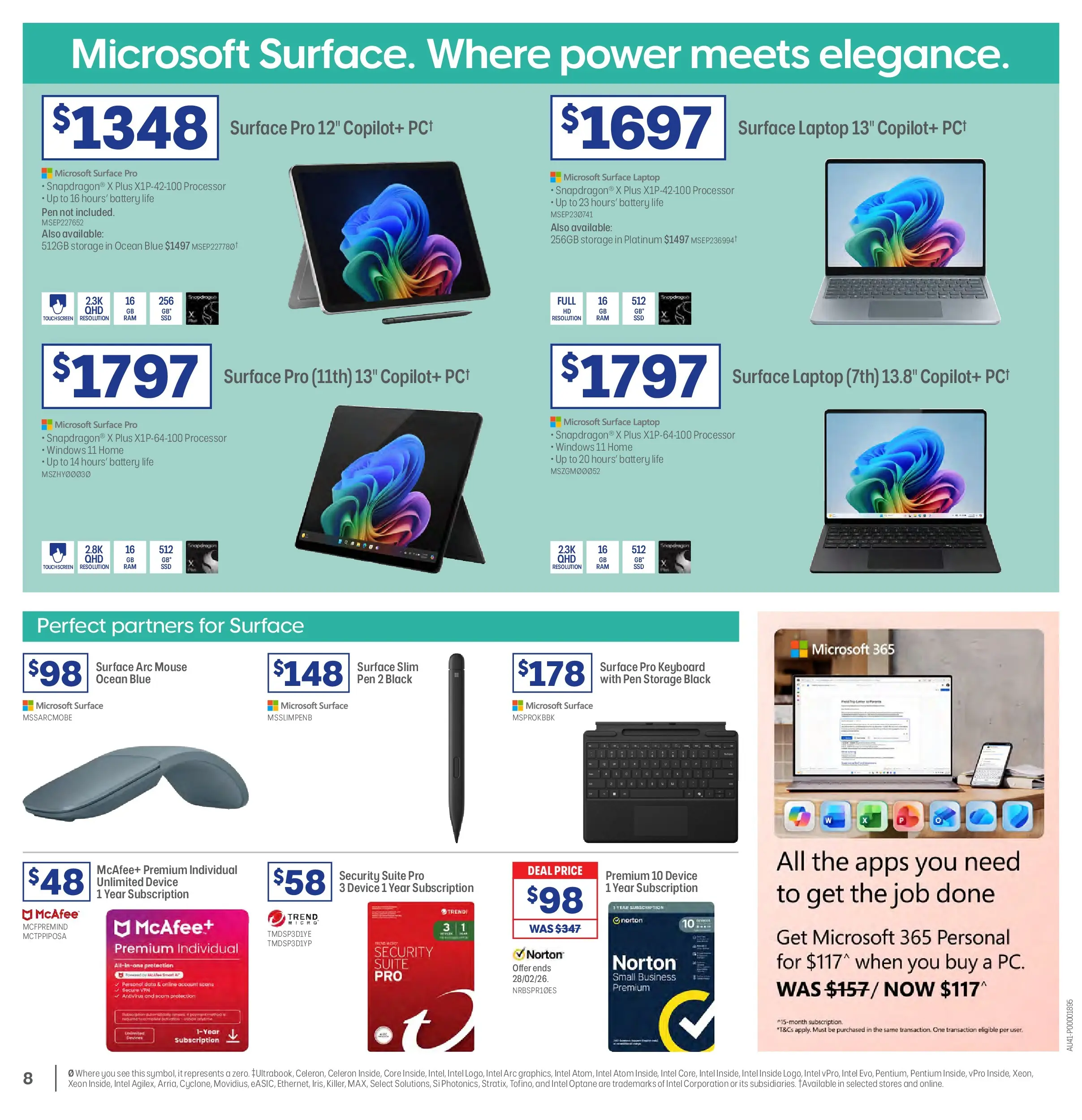 Officeworks - BTU/BTW - 16/02/2026 > weekly / monthly specials | Page: 8 | Products: Suite, Device, Mouse, Laptop