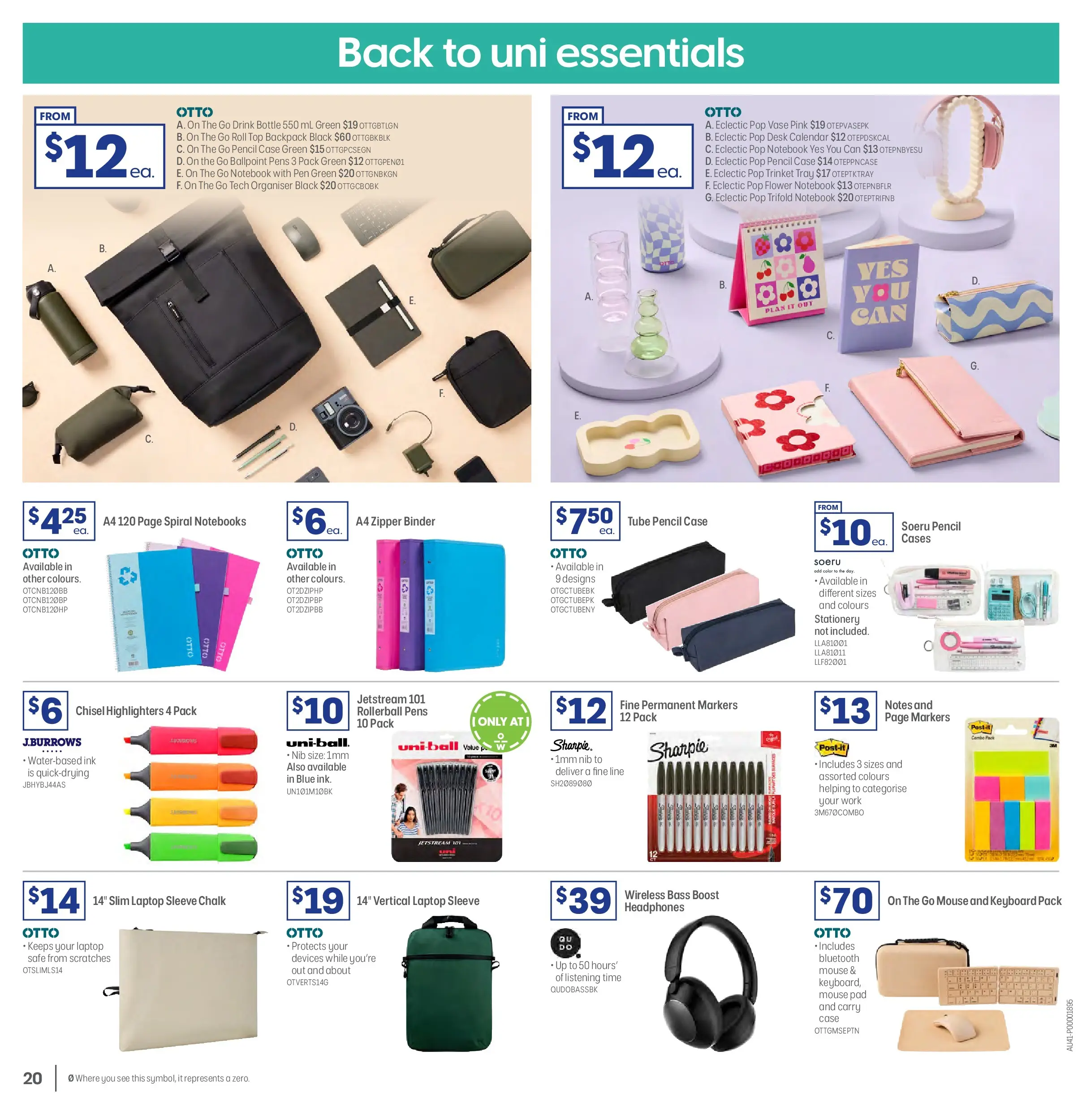 Officeworks - BTU/BTW - 16/02/2026 > weekly / monthly specials | Page: 20 | Products: Vase, Notebook, Safe, Pencil