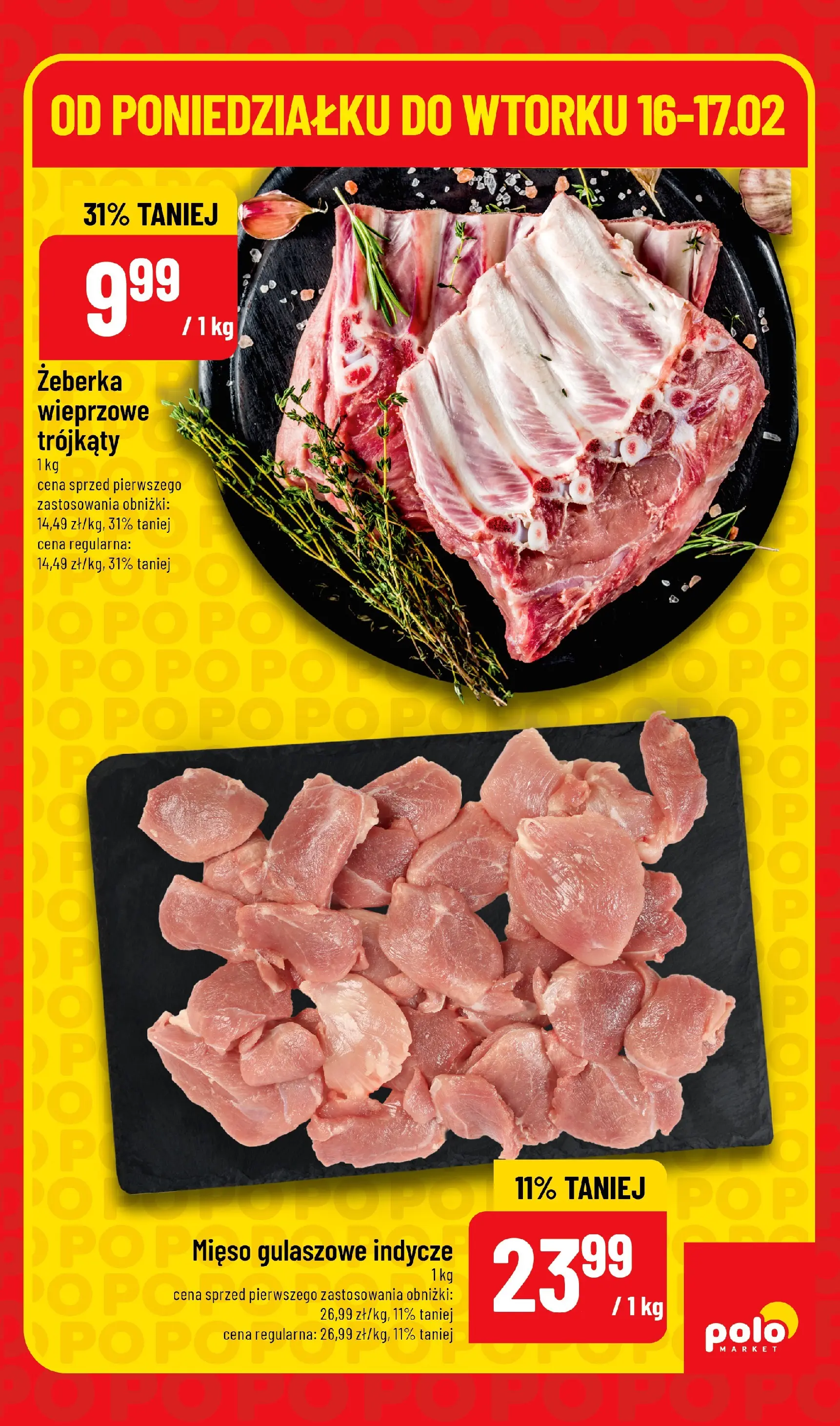 Nowa POLOmarket gazetka od jutra 16.02.2026 (PDF) | Strona: 3 | Produkty: PC, Mięso