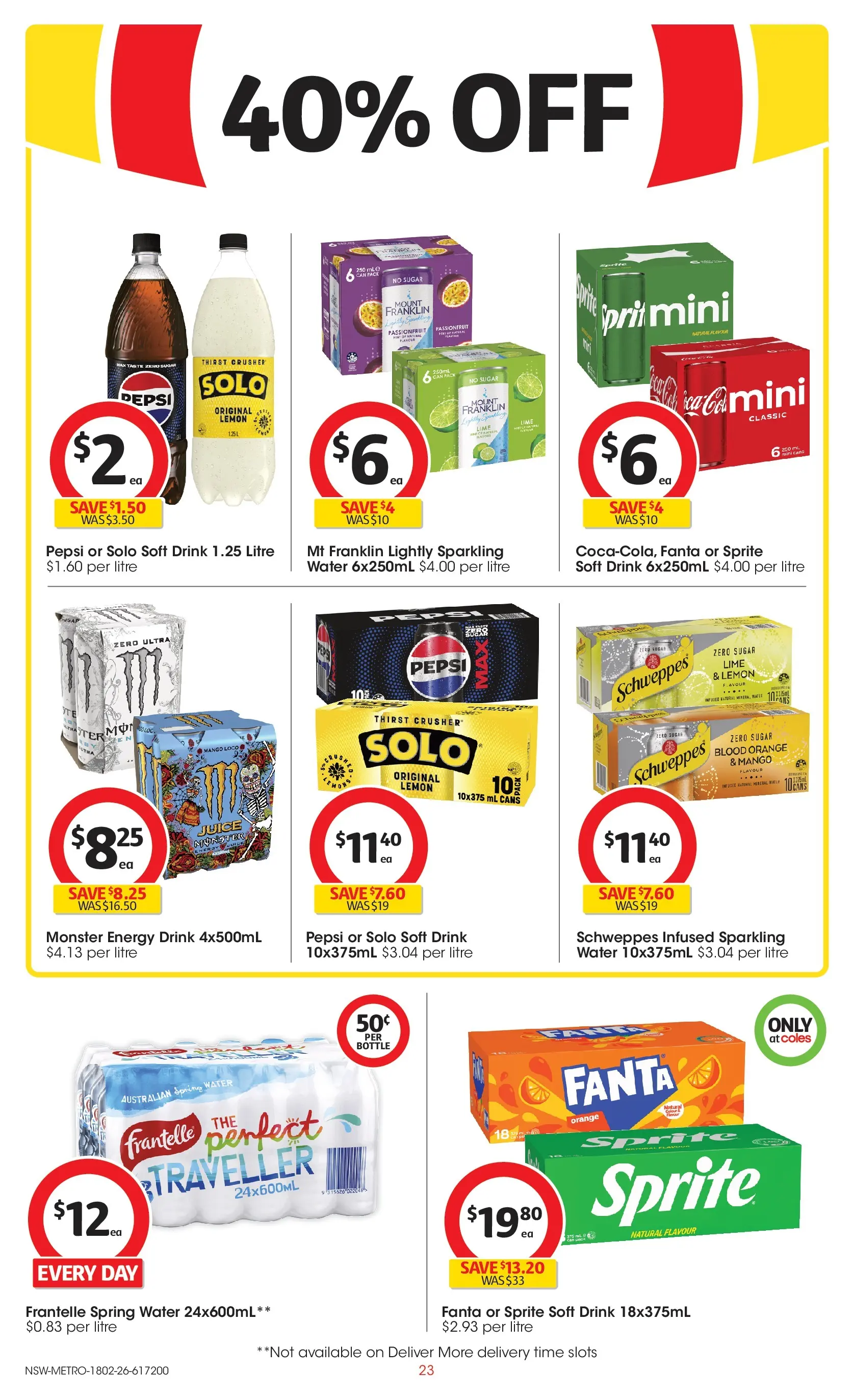 ﻿Coles catalogue valid from 18/02/2026 > Online Australia | Page: 23 | Products: Juice, Passionfruit, Sugar, Mango