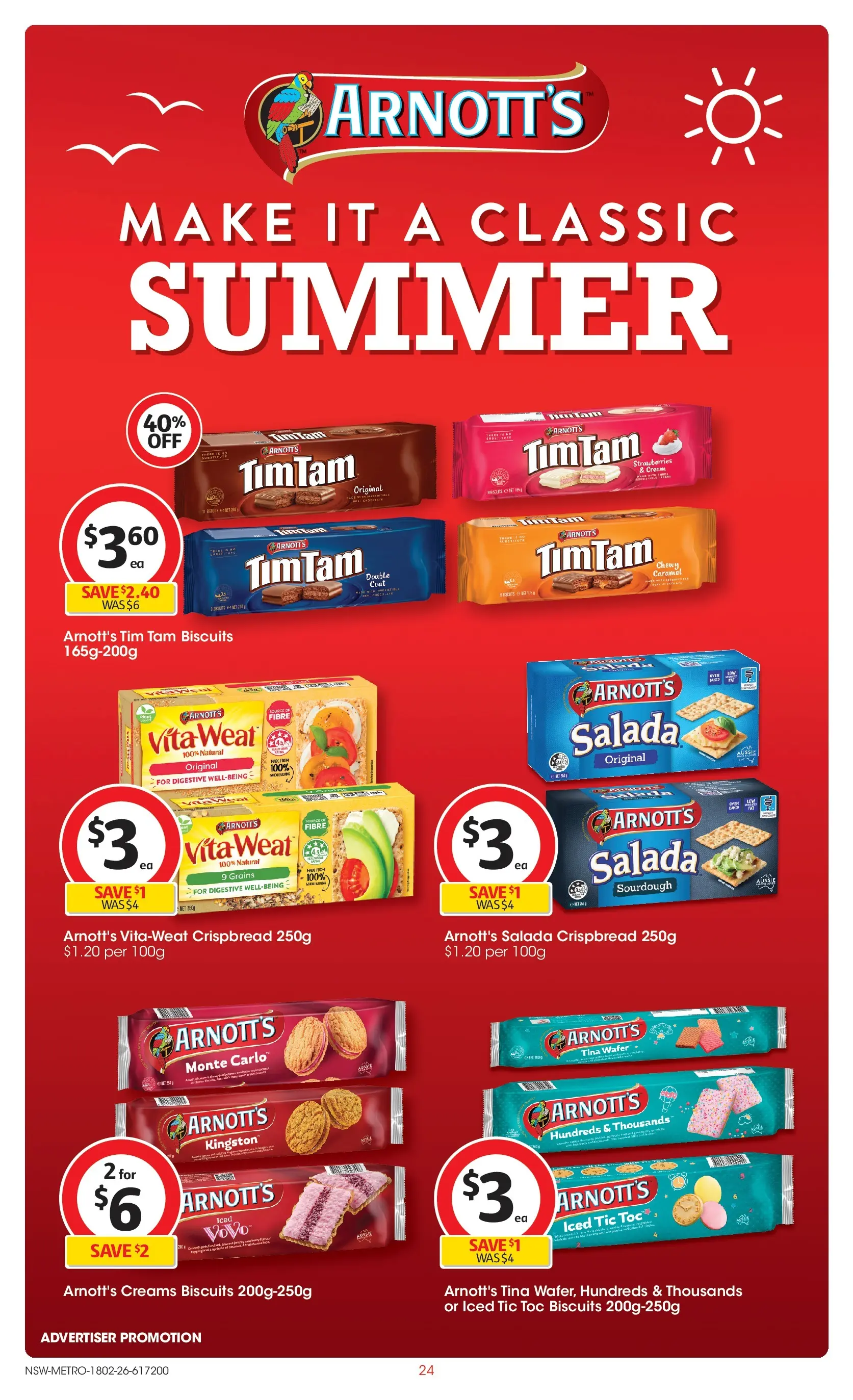 ﻿Coles catalogue valid from 18/02/2026 > Online Australia | Page: 24 | Products: Strawberries, Cream, Biscuits, Coat
