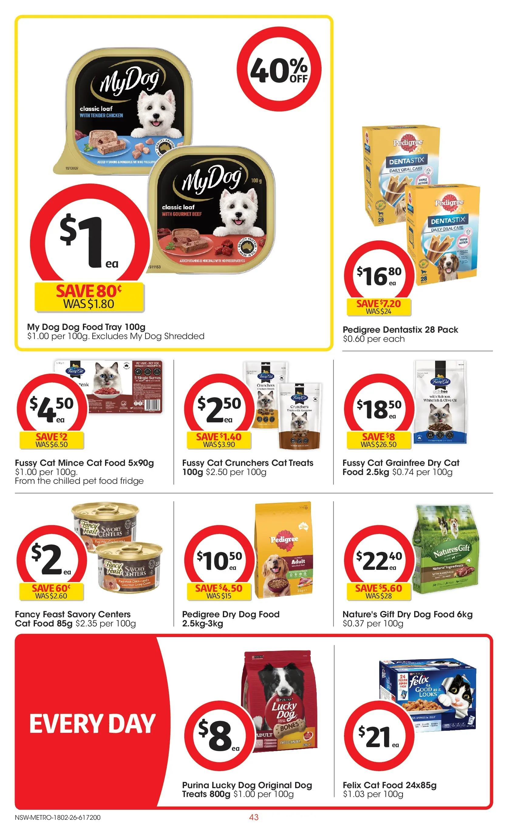 ﻿Coles catalogue valid from 18/02/2026 > Online Australia | Page: 43 | Products: Oil, Chicken, Beef, Dog food