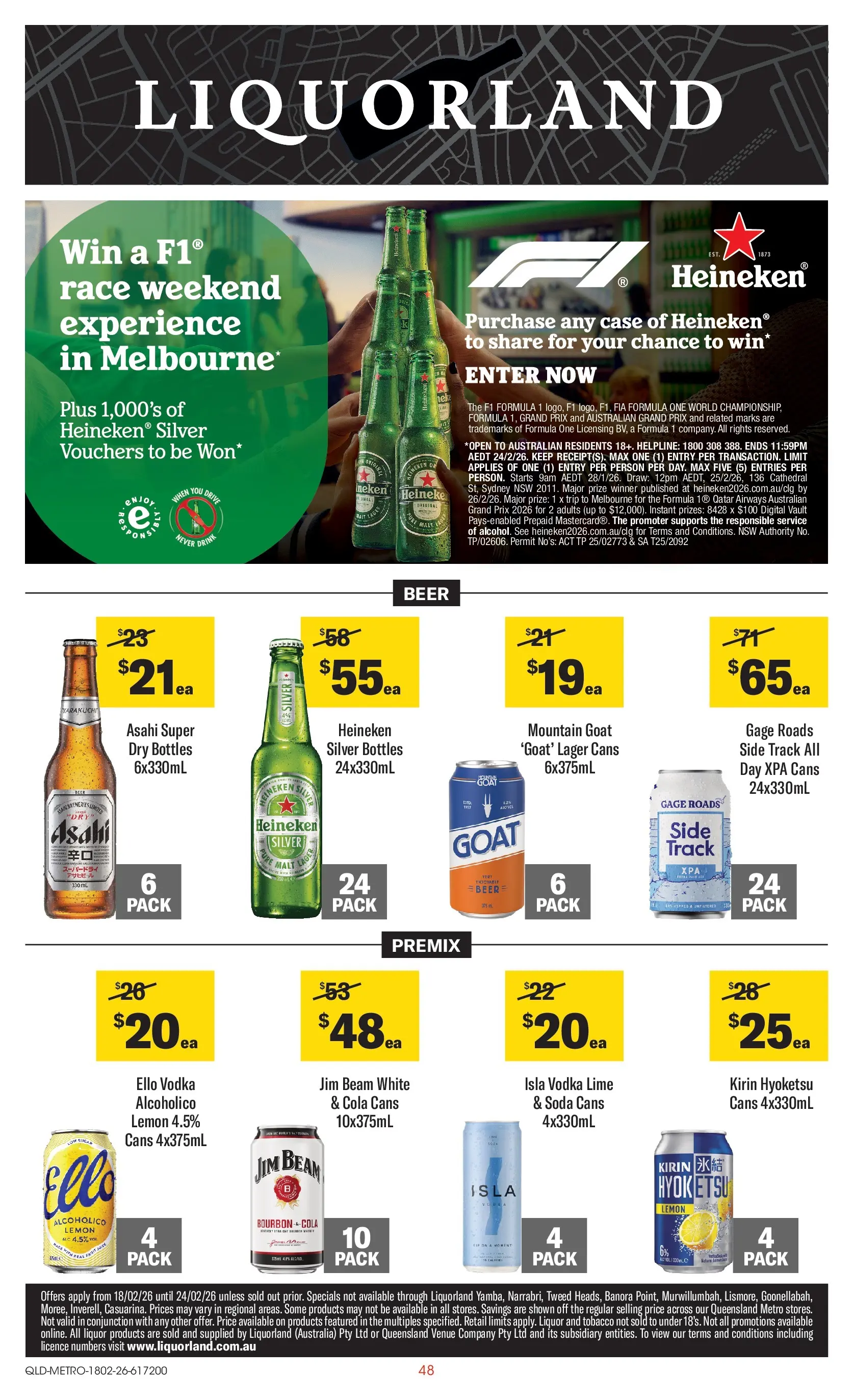 ﻿Coles catalogue valid from 18/02/2026 > Online Australia | Page: 48 | Products: Beer, Vodka, Lime, Digital