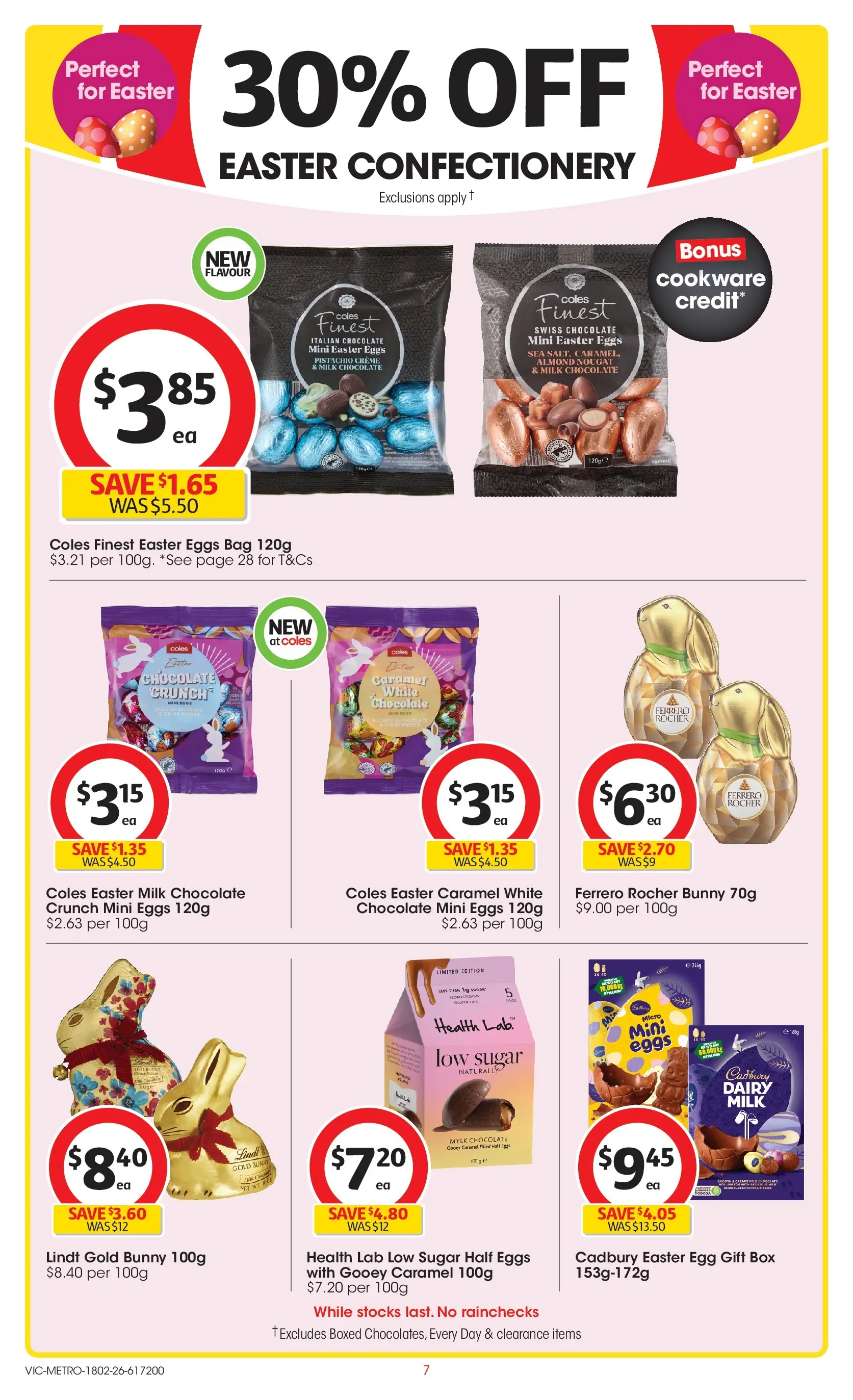 ﻿Coles catalogue valid from 18/02/2026 > Online Australia | Page: 7 | Products: Cocoa, Eggs, Chocolate, Cookware