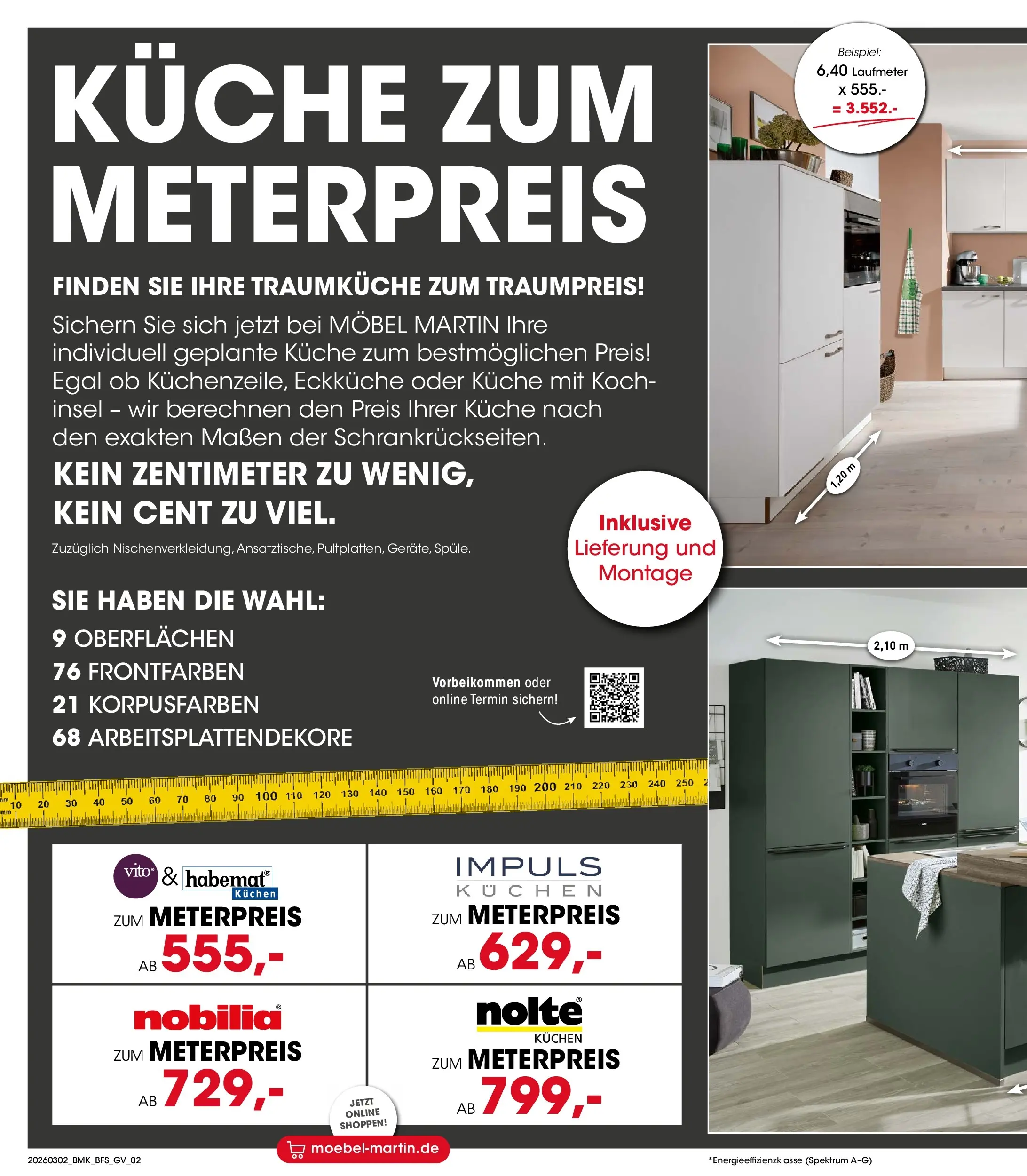 Möbel Martin Wochenangebote (ab 02.03.2026) zum Blättern | Seite: 2 | Produkte: Küche, Kuchen