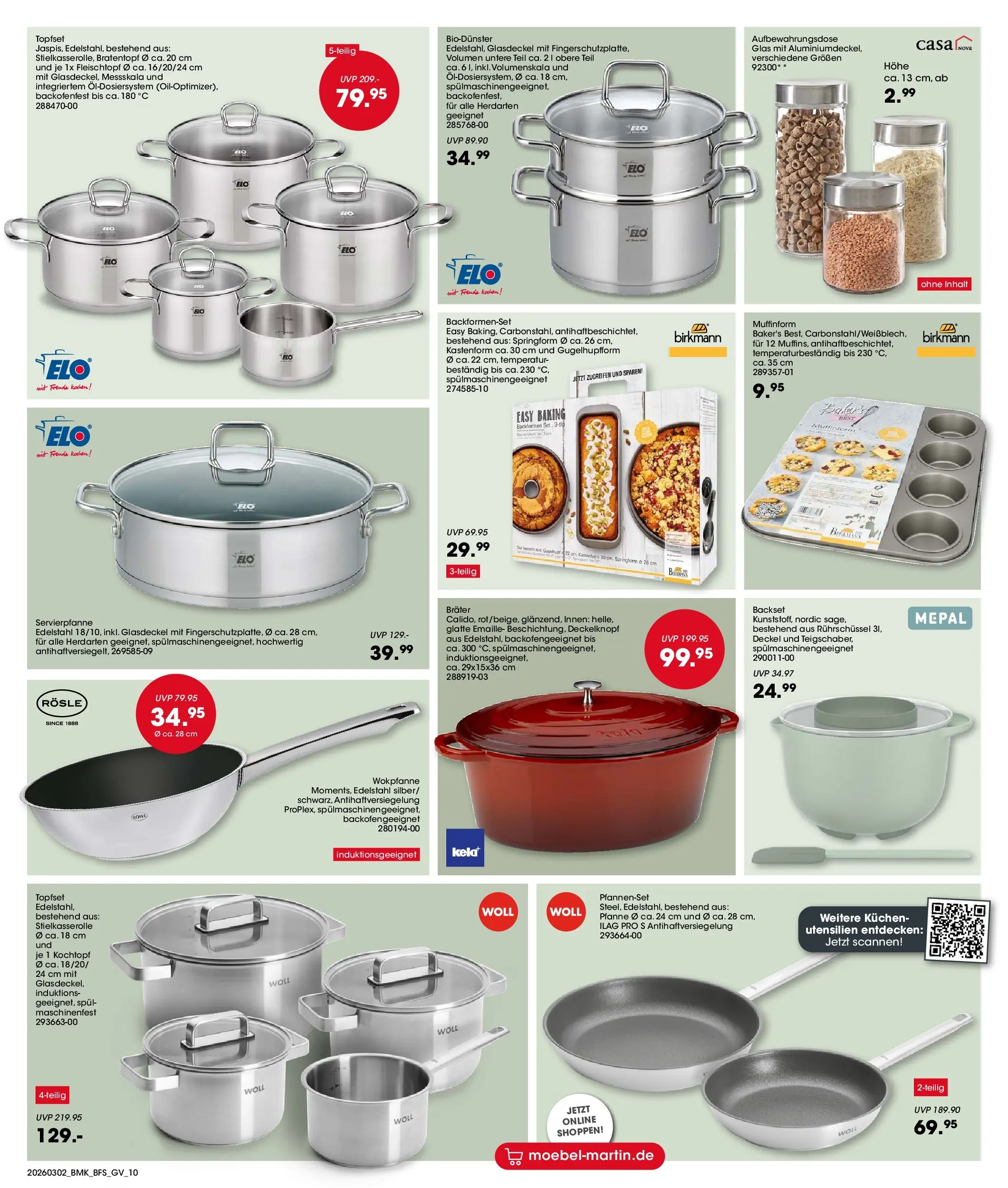 Möbel Martin Wochenangebote (ab 02.03.2026) zum Blättern | Seite: 10 | Produkte: Kocher, Kuchen