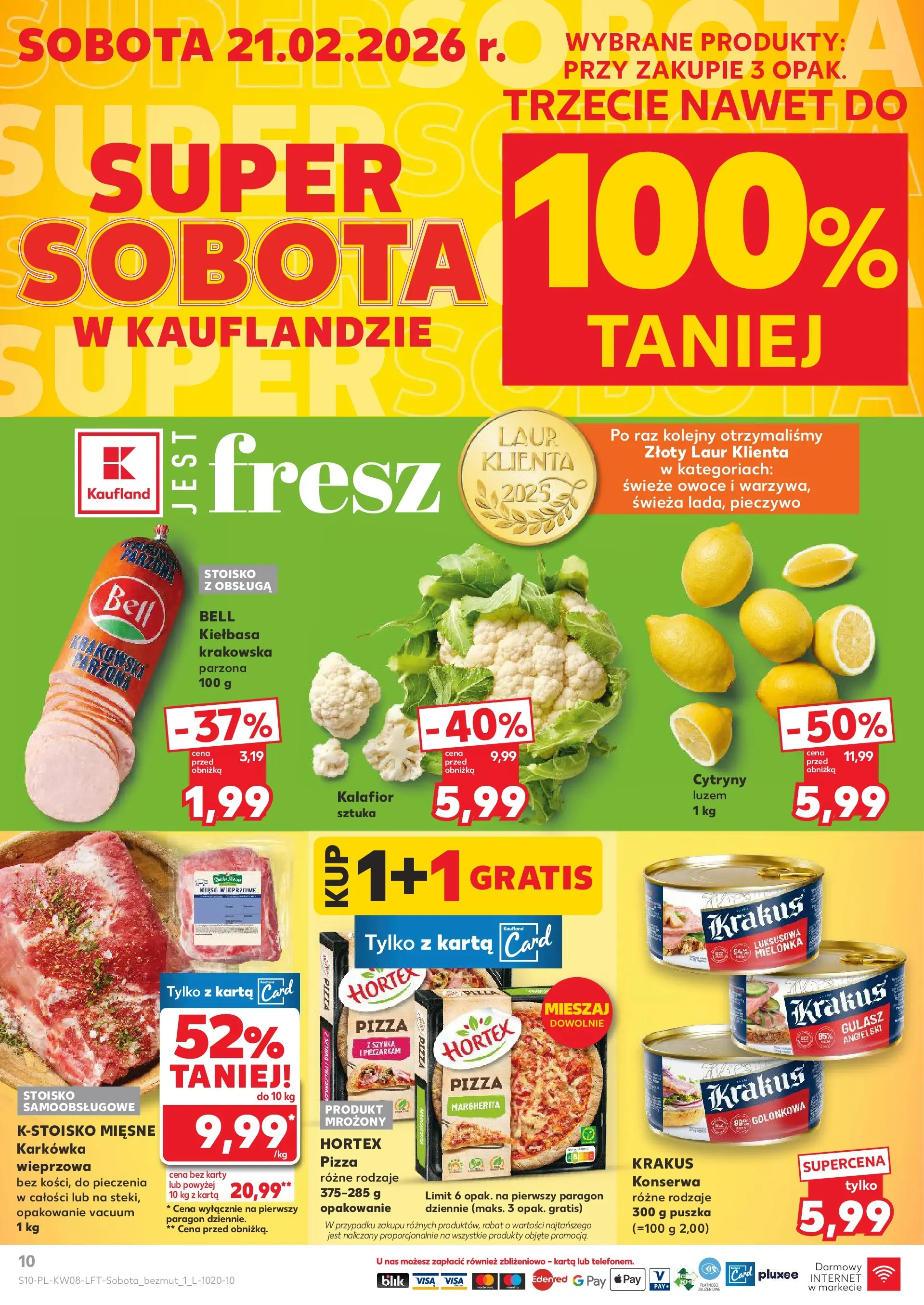 Kaufland gazetka od 19.02.2026 - od jutra PDF | Strona: 10 | Produkty: Pieczywo, Karta, Bell, Cytryny