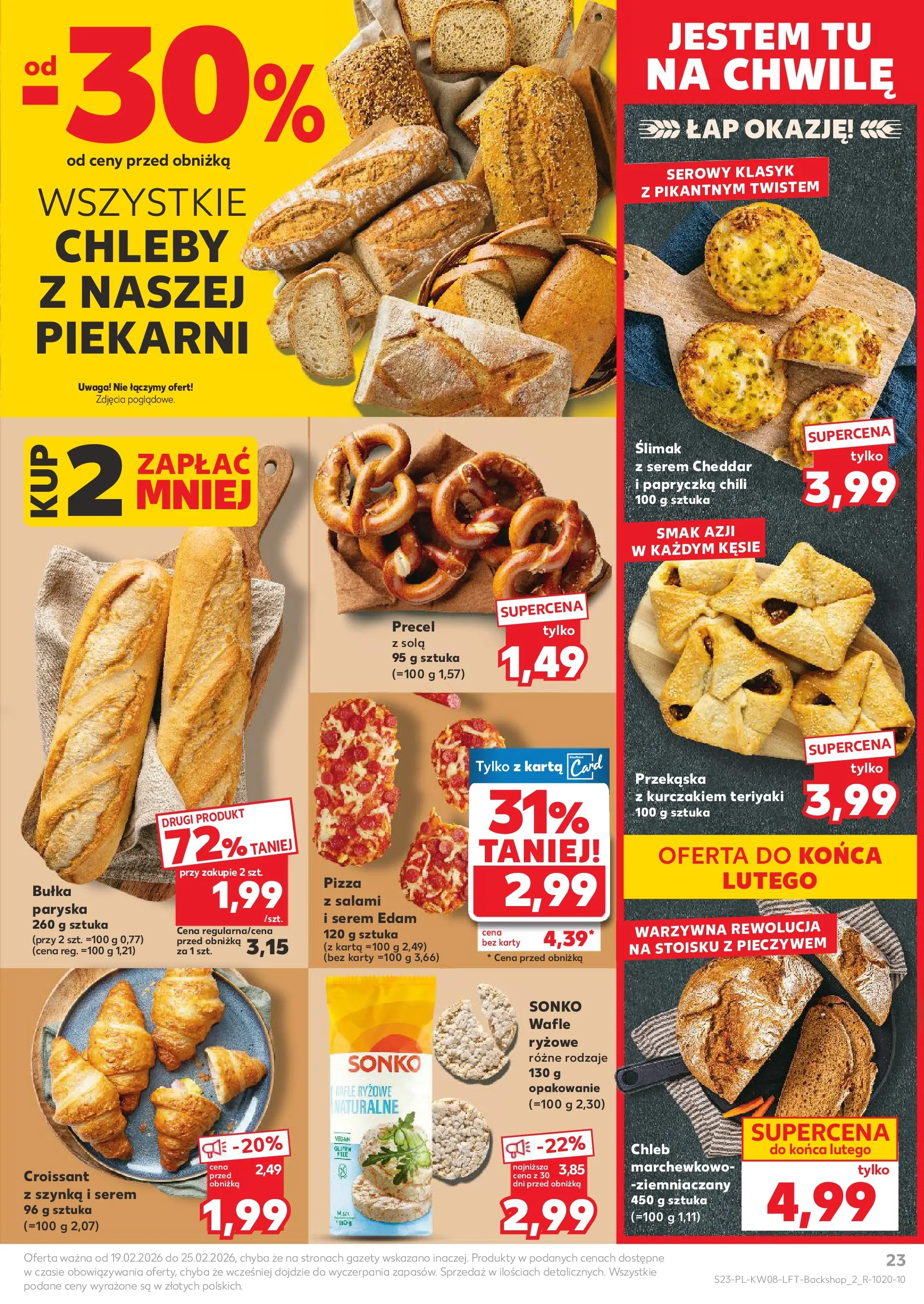 Kaufland gazetka od 19.02.2026 - od jutra PDF | Strona: 23 | Produkty: Chili, Szynka, Bułka, Cheddar