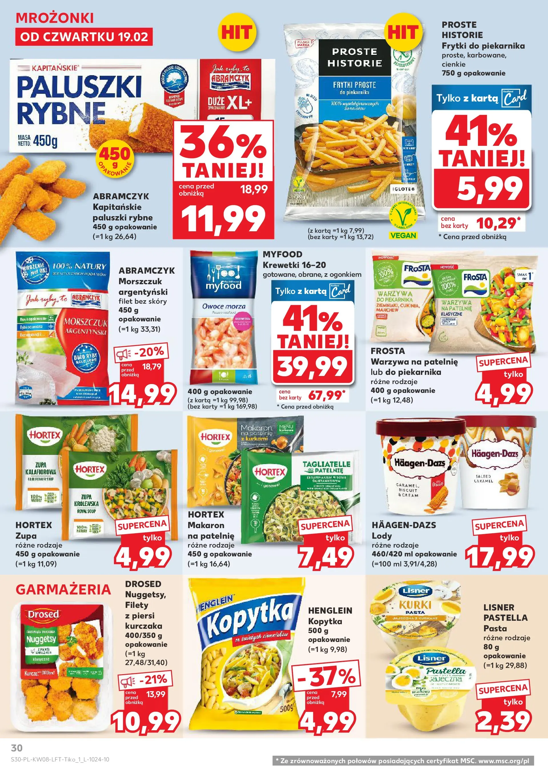 Kaufland gazetka od 19.02.2026 - od jutra PDF | Strona: 30 | Produkty: Piersi, Ryby, Tagliatelle, Makaron