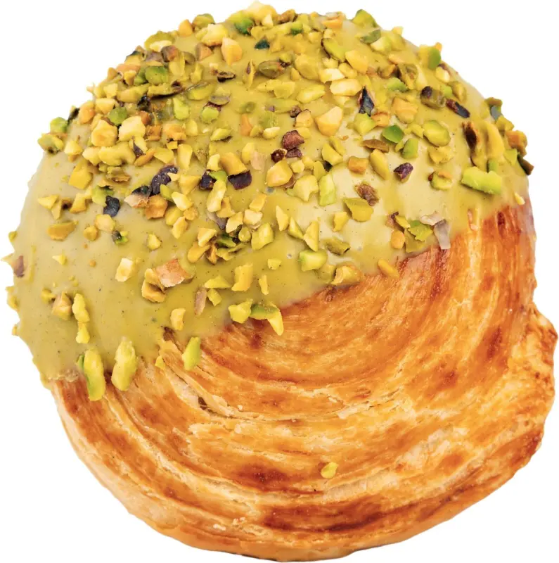 Охлювче с глазура с шамфъстък