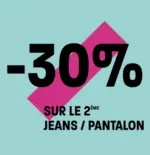 Vib's -30% sur le 2&egrave;me jeans / pantalon - au 08.03.2026