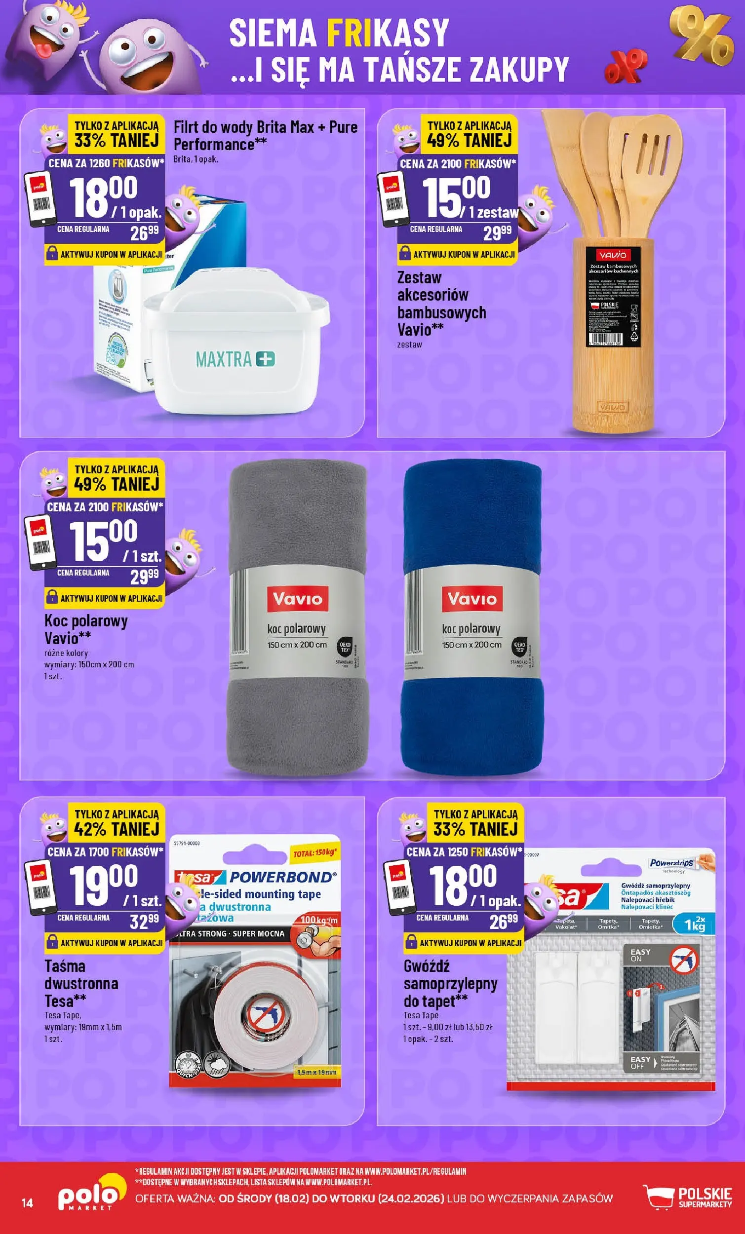 Nowa POLOmarket gazetka od jutra 17.02.2026 (PDF) | Strona: 14 | Produkty: Koc