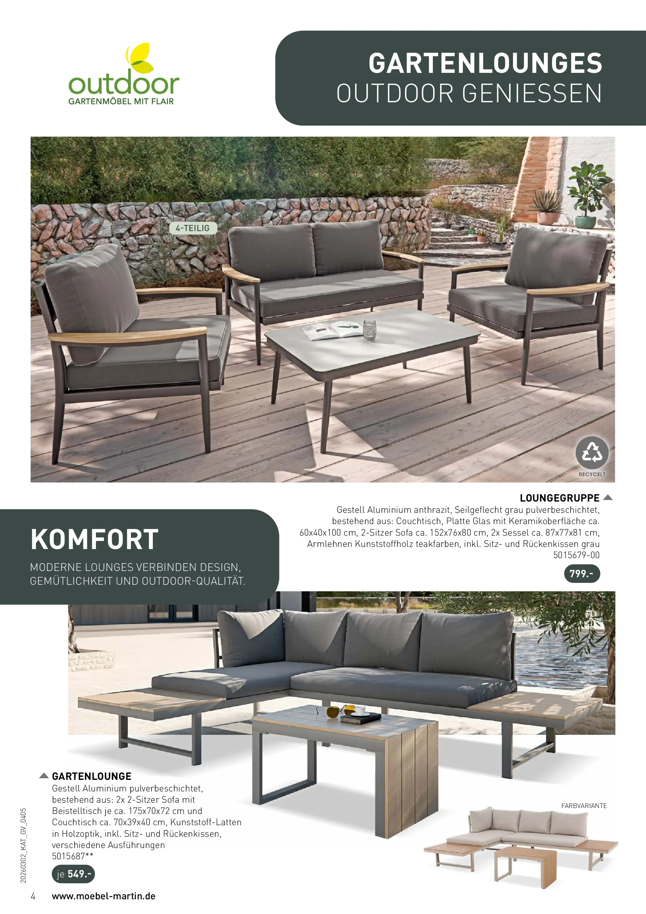 Möbel Martin Wochenangebote (ab 02.03.2026) zum Blättern | Seite: 4 | Produkte: Beistelltisch, Sofa, Sessel, Couchtisch