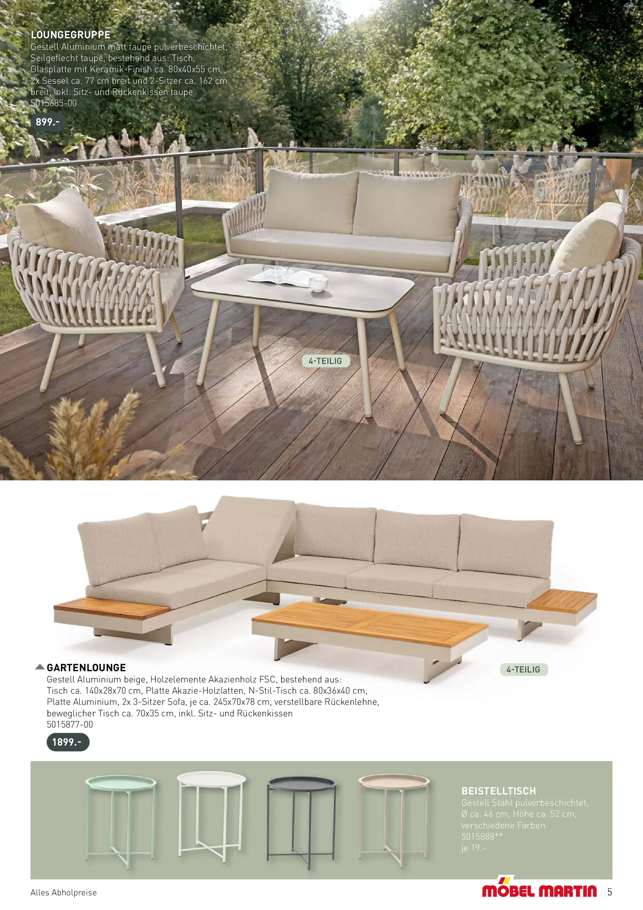 Möbel Martin Wochenangebote (ab 02.03.2026) zum Blättern | Seite: 5 | Produkte: Beistelltisch, Sessel, Tisch